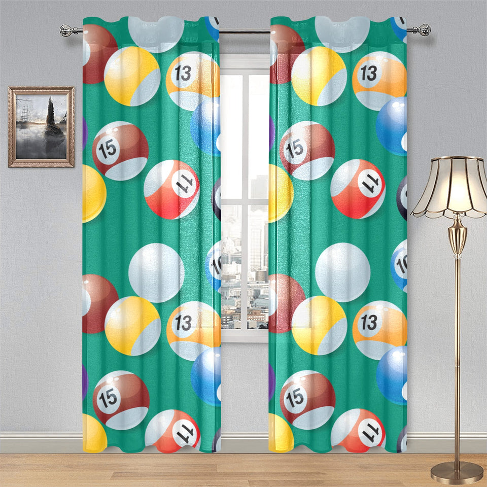 Billiard Ball Pattern Print Design 01 Gauze Curtain