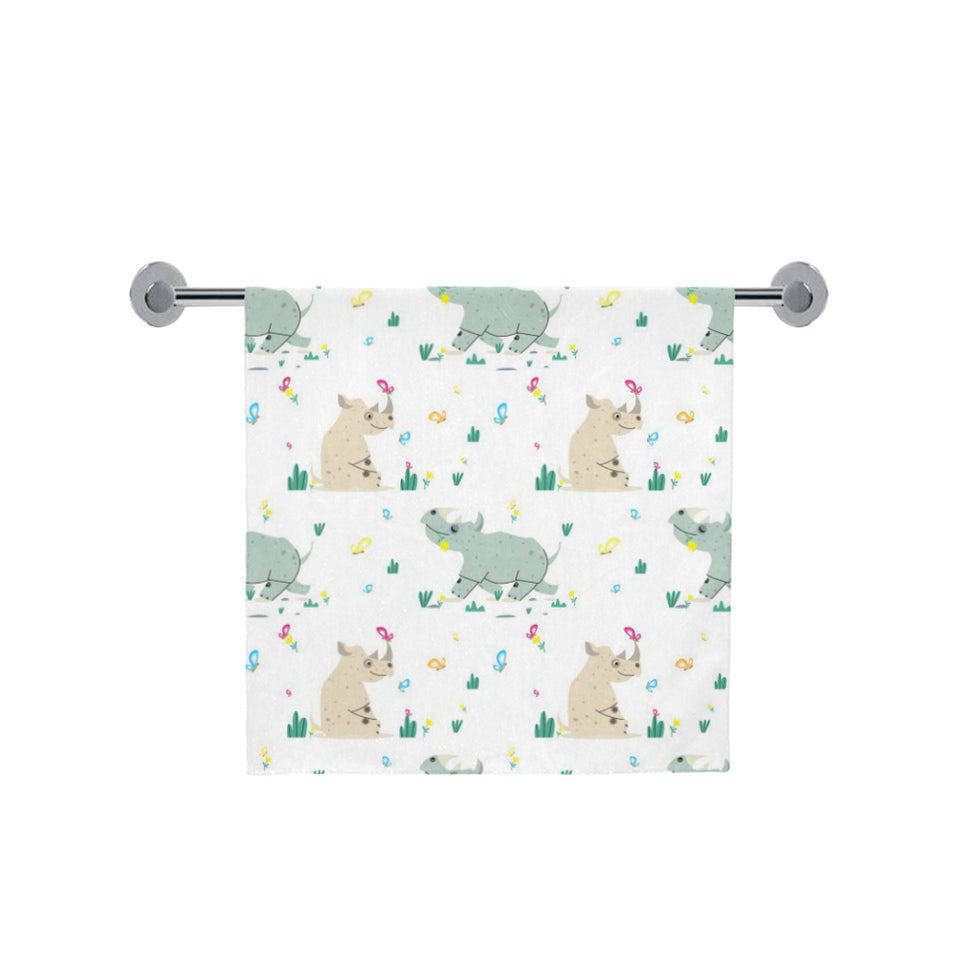 Cute Rhino pattern Bath Towel