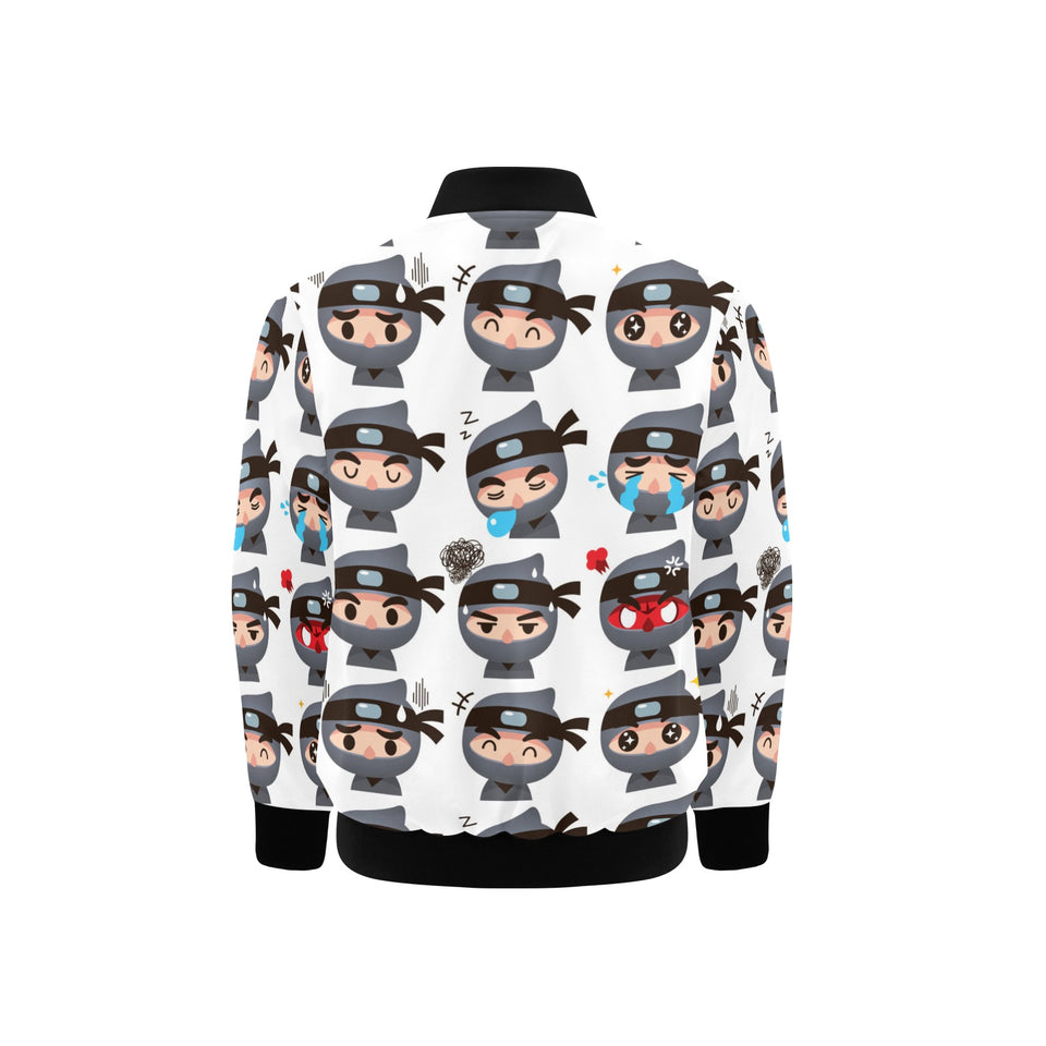 Cute ninja design pattern Kids' Boys' Girls' Bomber Jacket
