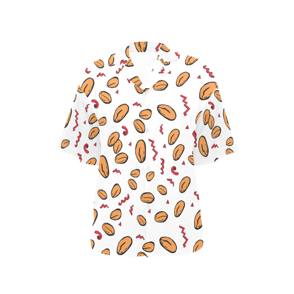 peanuts pattern background Women's All Over Print Hawaiian Shirt