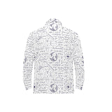 Math Pattern Print Design 03 Men's Long Sleeve Polo Shirt