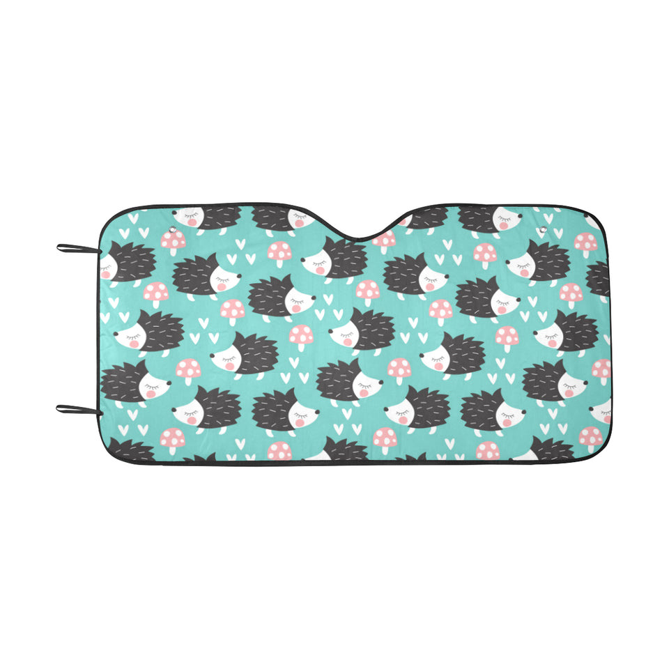 Hedgehog Pattern Print Design 03 Car Sun Shade