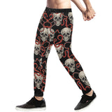 Red snake skull pattern Unisex Casual Sweatpants