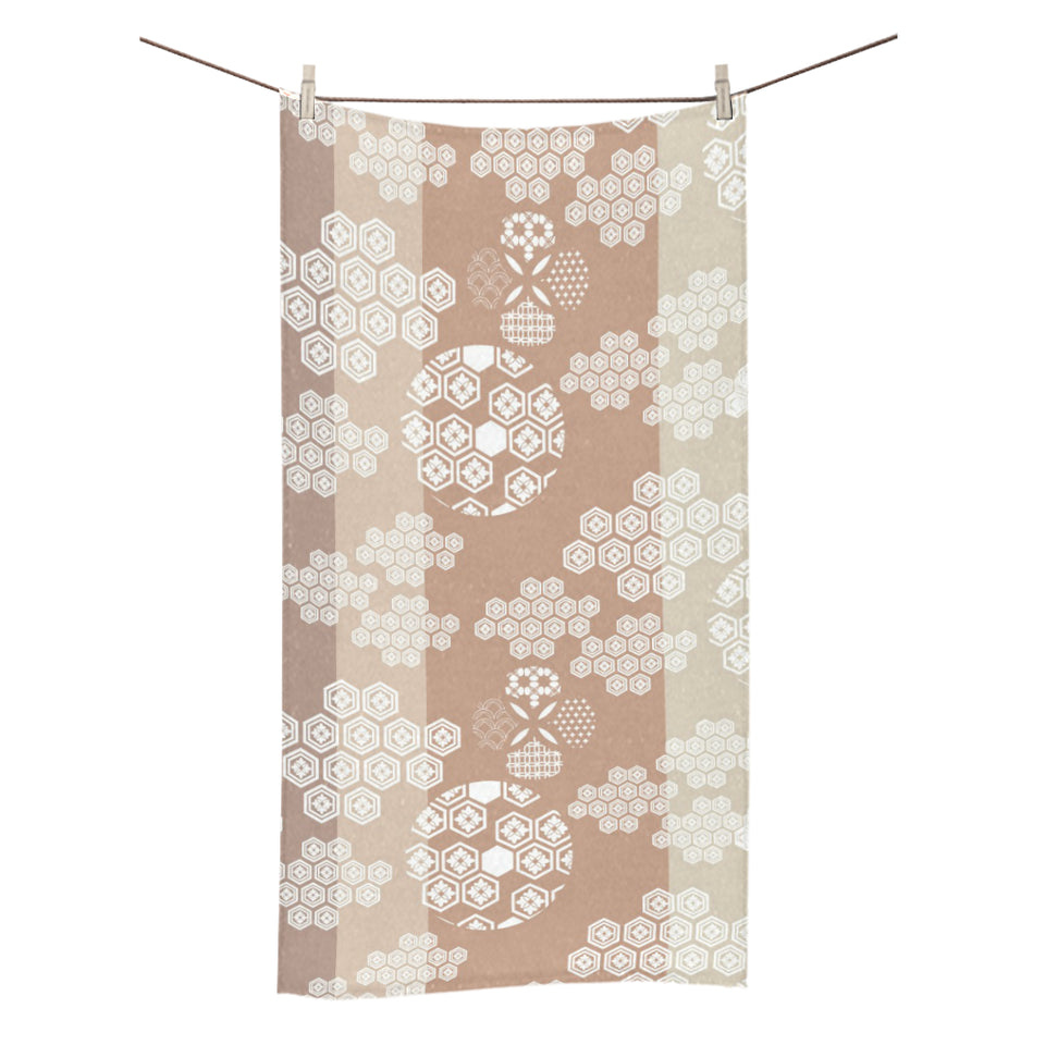 Beautiful hexagon japanese pattern Bath Towel