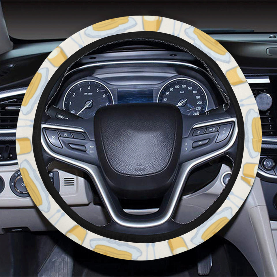 Pancake Pattern Print Design 05 Car Steering Wheel Cover