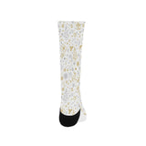 Christmas tree Christmas element Silver gold patte Crew Socks