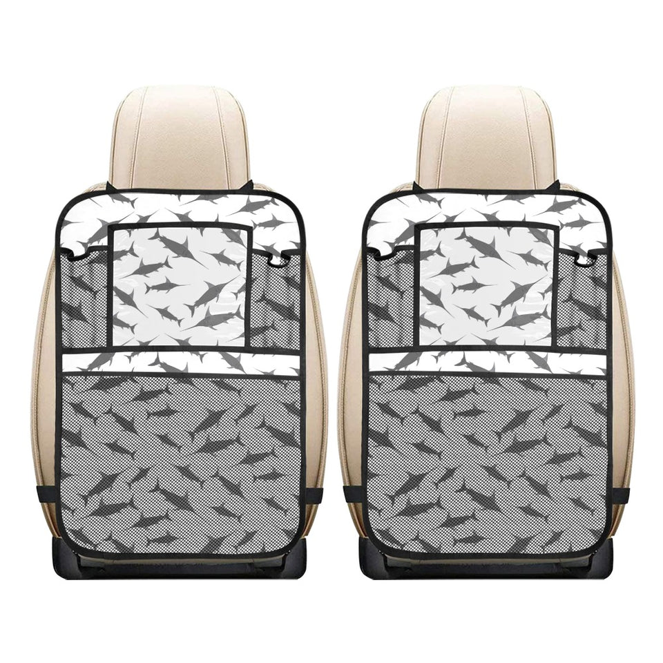 Swordfish Pattern Print Design 04 Car Seat Back Organizer