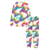 Colorful crow illustration pattern Women's All Over Print Pajama Set
