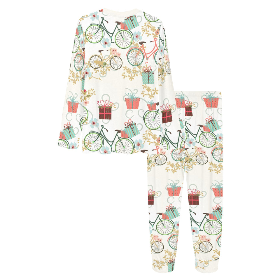 Bicycle Pattern Print Design 05 Women's All Over Print Pajama Set