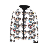 Cute ninja design pattern Kids' Boys' Girls' Padded Hooded Jacket
