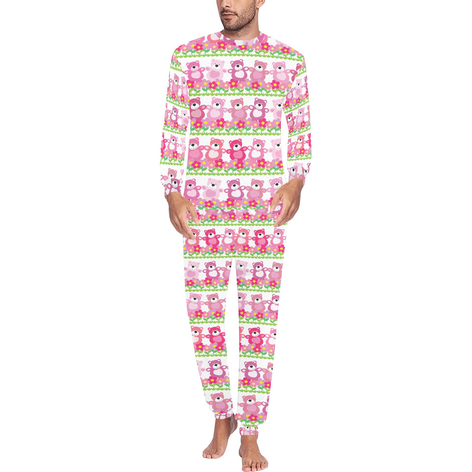 Teddy Bear Pattern Print Design 04 Men's All Over Print Pajama