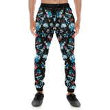 Skull flower roses leave pattern Unisex Casual Sweatpants