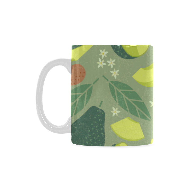 Avocado pattern Classical White Mug (Fulfilled In US)