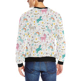 Colorful unicorn pattern Men's Crew Neck Sweatshirt