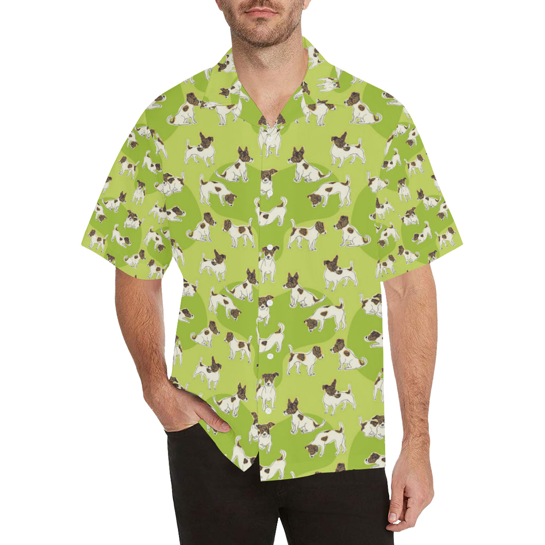 Jack Russel Pattern Print Design 01 Men's All Over Print Hawaiian Shirt (Model T58)