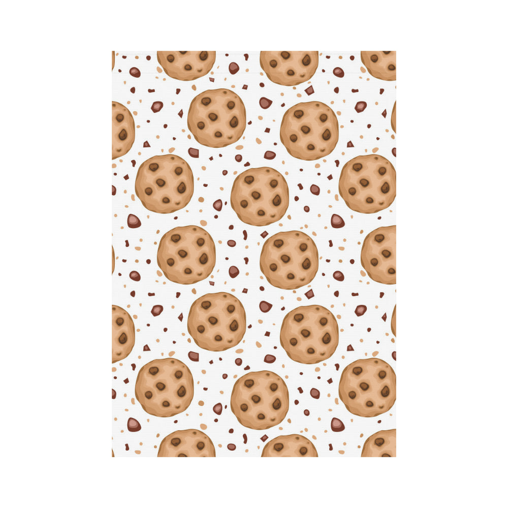 chocolate chip cookie pattern House Flag Garden Flag