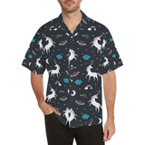 unicorn rainbows moon clound star pattern Men's All Over Print Hawaiian Shirt
