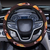 Hamburger Pattern Print Design 05 Car Steering Wheel Cover
