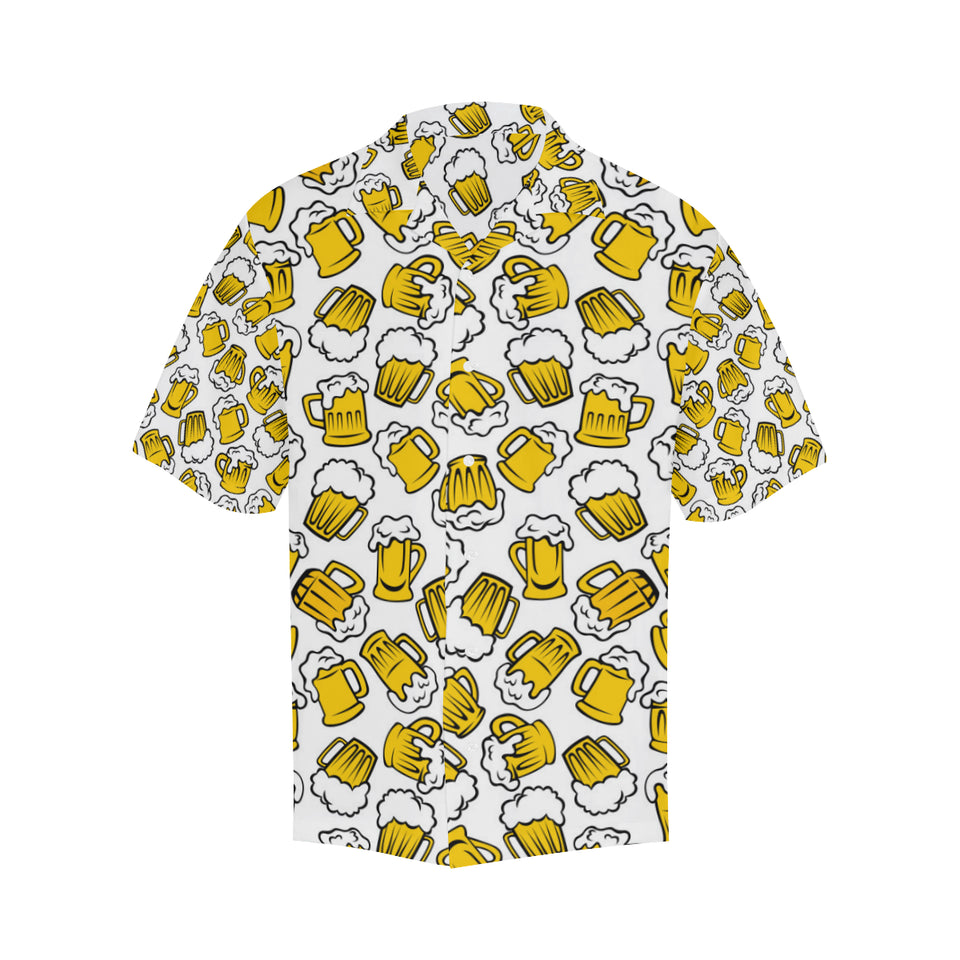 Beer design pattern Men's All Over Print Hawaiian Shirt
