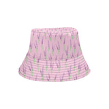 Lavender pattern pink background Unisex Bucket Hat