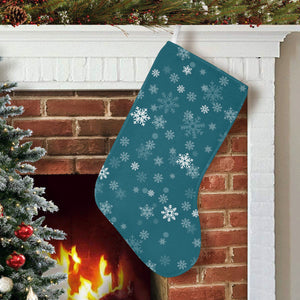 Snowflake pattern dark background Christmas Stocking