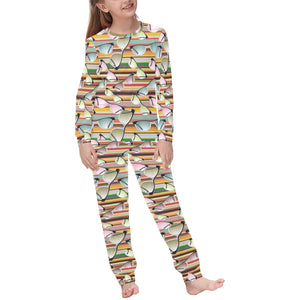 Sun Glasses Pattern Print Design 02 Kids' Boys' Girls' All Over Print Pajama Set