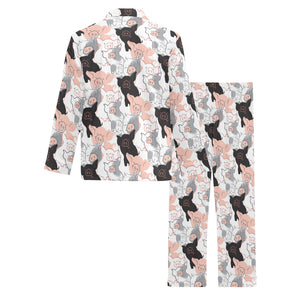 Pig Pattern Print Design 04 Men's Long Pajama Set