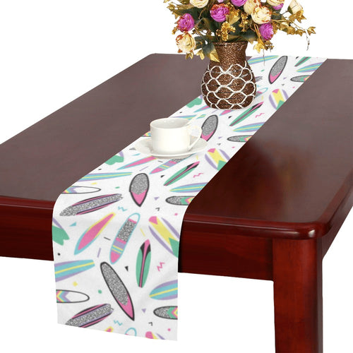 Surfboard Pattern Print Design 04 Table Runner