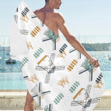 windmill pattern Beach Towel