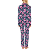 Hibiscus Pattern Print Design 05 Women's Long Pajama Set