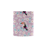 Beautiful toucan flower leaves Morphing Mug Heat Changing Mug