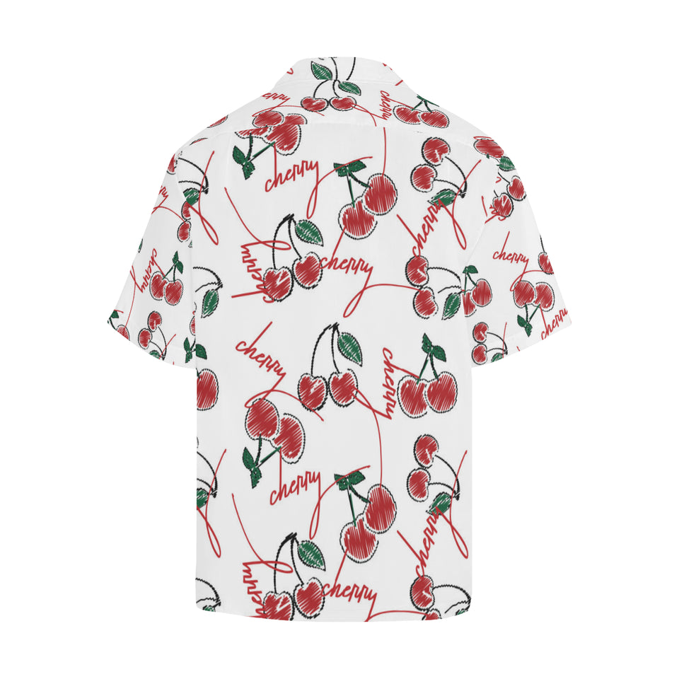 Hand drawn cherry pattern Men's All Over Print Hawaiian Shirt