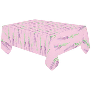 Lavender pattern pink background Tablecloth