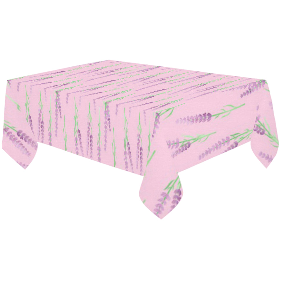 Lavender pattern pink background Tablecloth