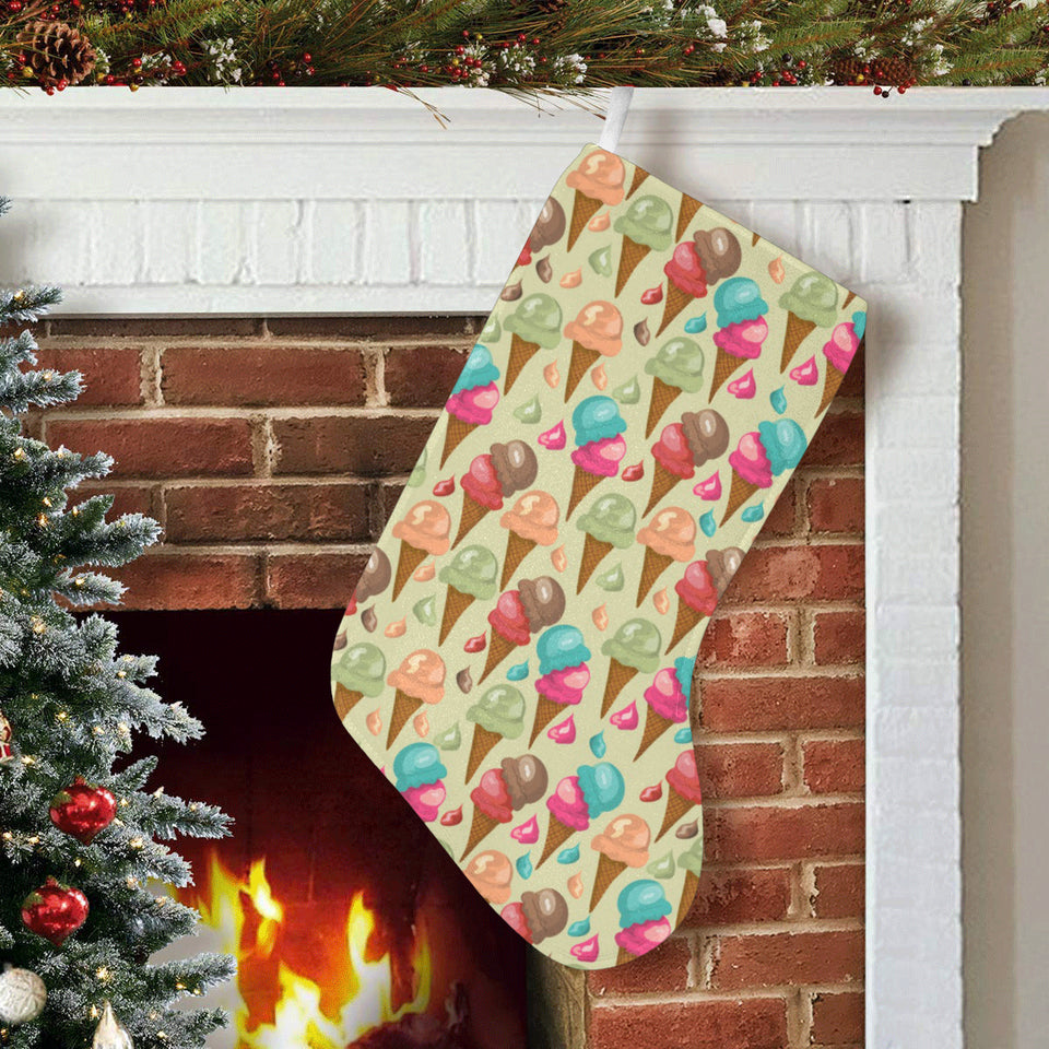 Colorful ice cream pattern Christmas Stocking