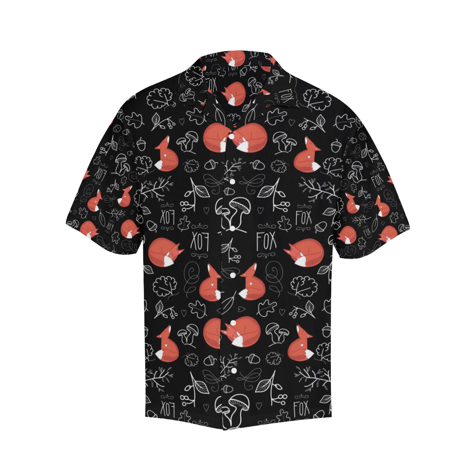 fox sleeping fox pattern Men's All Over Print Hawaiian Shirt
