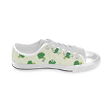Broccoli pattern Men's Low Top Shoes White