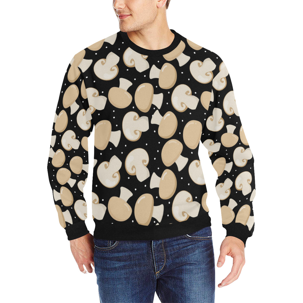 Champignon mushroom pattern Men's Crew Neck Sweatshirt