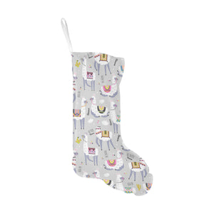 Cute Llama Alpaca pattern Christmas Stocking