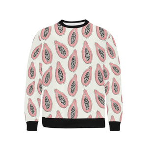 papaya pattern Men's Crew Neck Sweatshirt