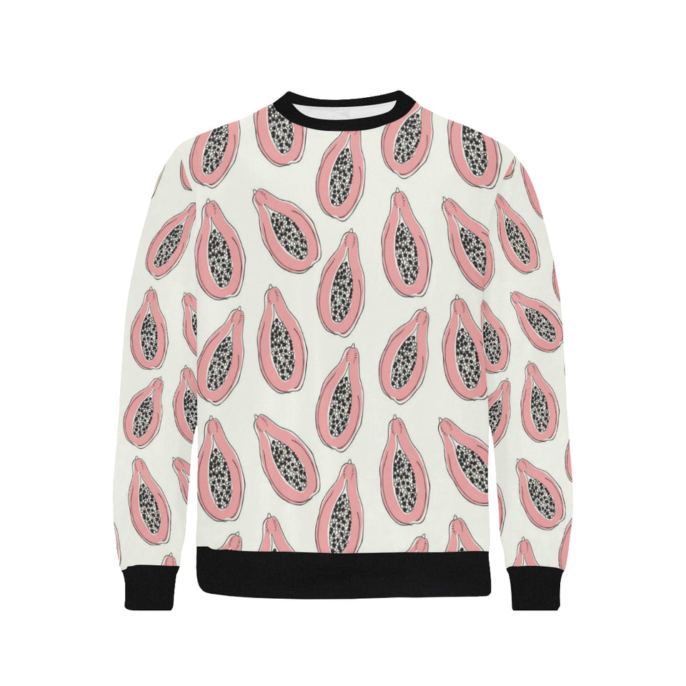 papaya pattern Men's Crew Neck Sweatshirt