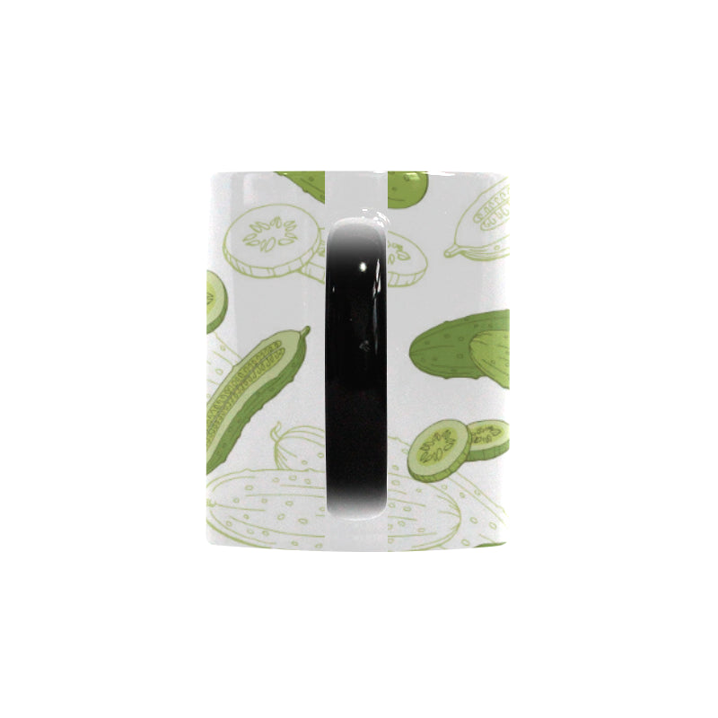 Cucumber sketch pattern Morphing Mug Heat Changing Mug