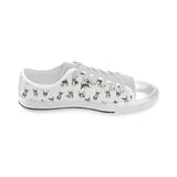 Chihuahua dog pattern Men's Low Top Shoes White