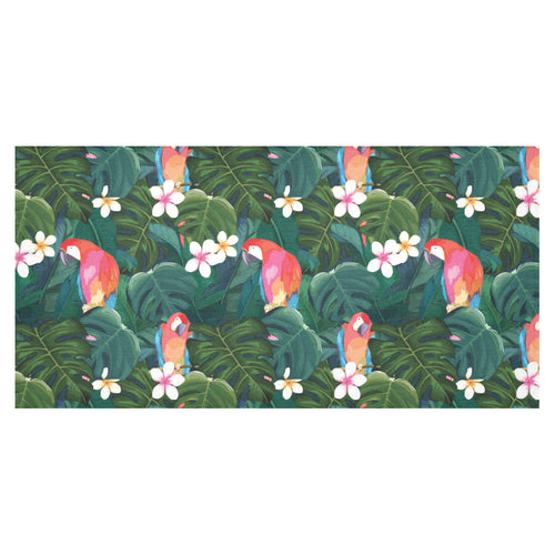 Parrot Palm tree leaves flower hibiscus pattern Tablecloth