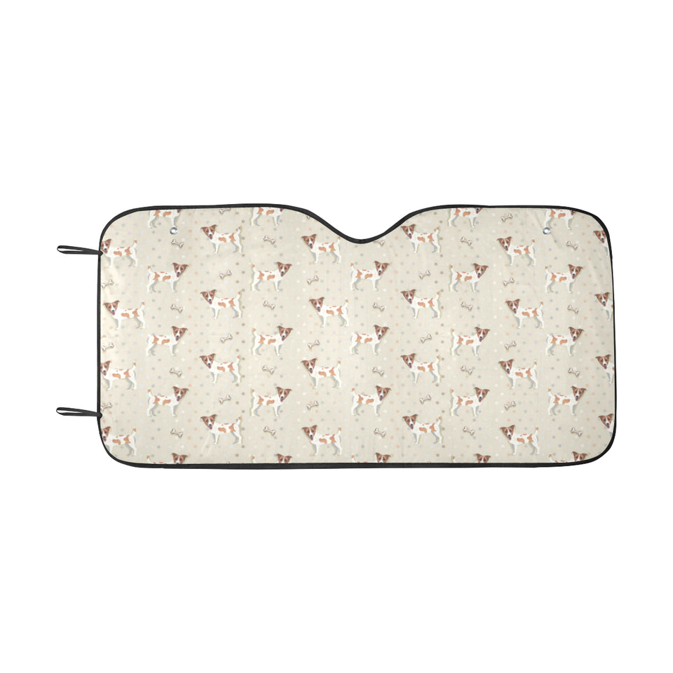 Jack Russel Pattern Print Design 02 Car Sun Shade