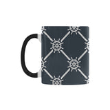 nautical steering wheel rope pattern Morphing Mug Heat Changing Mug