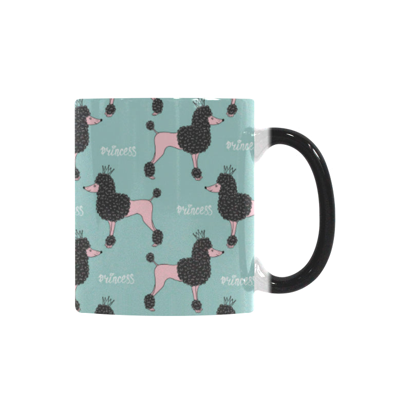 poodle dog green background Morphing Mug Heat Changing Mug