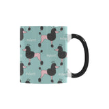 poodle dog green background Morphing Mug Heat Changing Mug