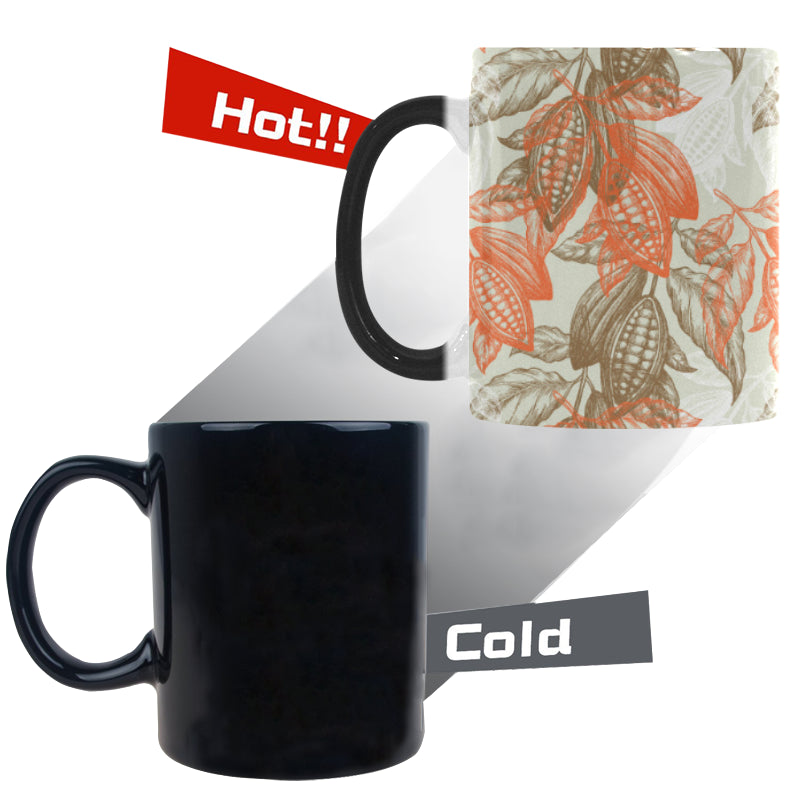Cocoa beans Cocoa tree pattern Morphing Mug Heat Changing Mug