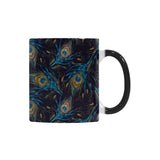 Beautiful peacock feather pattern Morphing Mug Heat Changing Mug